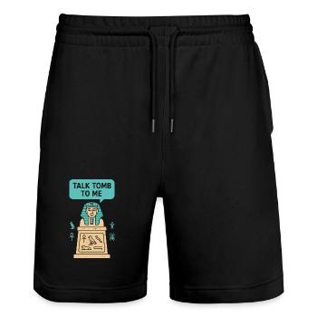 L’archéologie pharaonienne dans l’Égypte ancienne - Short de jogging bio TRAINER Stanley/Stella unisexe - noir - Devant - Nik (191cm) & Marisol (170cm)