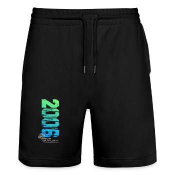 Geburtstag Jahrgang 2006 Original - Stanley/Stella Unisex Bio Joggingshorts Trainer  - Schwarz - Vorne - Nik (191cm) & Marisol (170cm)