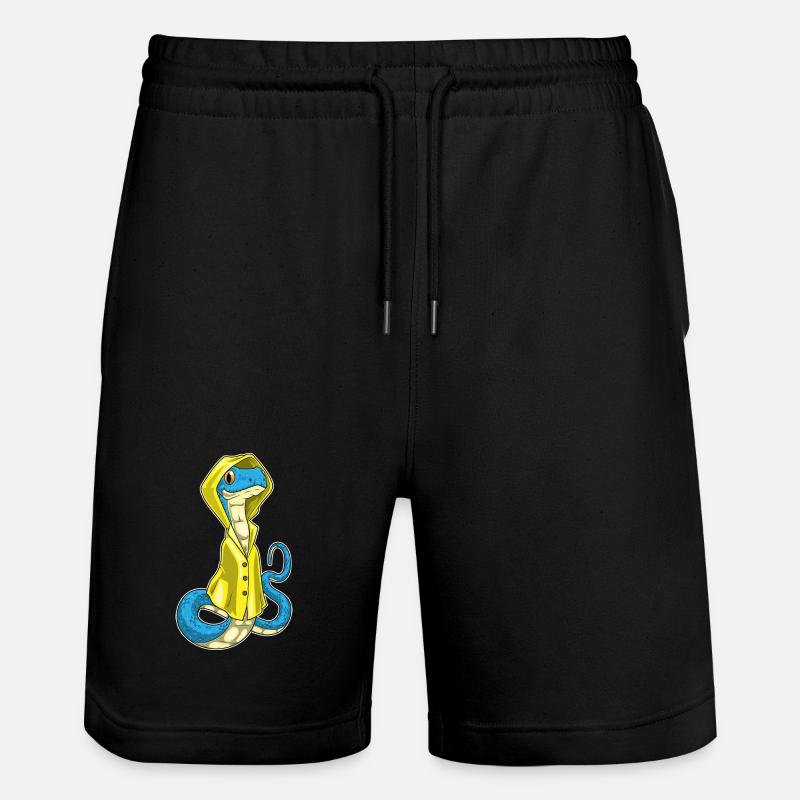 Snake Rain Jacket - Stanley/Stella Trainer Unisex Organic Jogging Shorts - black