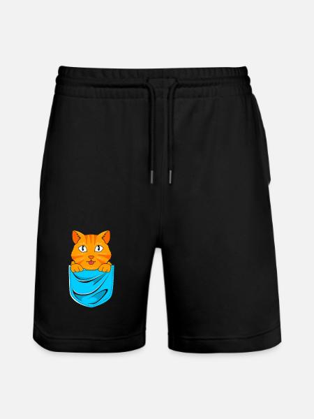 tabby cat - Stanley/Stella Trainer Unisex Organic Jogging Shorts - black