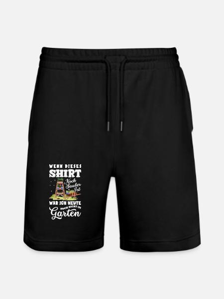 Noch Sauber Nicht Im Garten - Stanley/Stella Unisex Bio Joggingshorts Trainer  - Schwarz