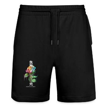 Failure Teaches Success Rainbow Rose - Stanley/Stella Unisex Bio Joggingshorts Trainer  - Schwarz - Vorne - Nik (191cm) & Marisol (170cm)