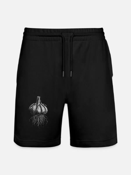 Knoblauch - Stanley/Stella Unisex Bio Joggingshorts Trainer - Schwarz