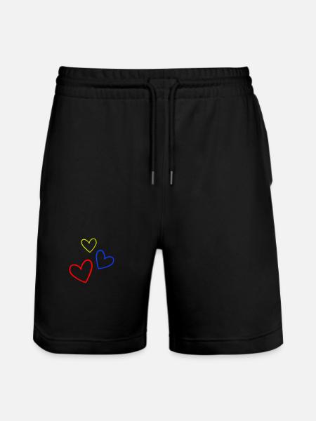 Herzen Bunt - Stanley/Stella Unisex Bio Joggingshorts Trainer  - Schwarz
