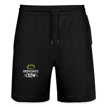 Breakdance Crew - Stanley/Stella Trainer Unisex Organic Jogging Shorts - black - Front - Nik (191cm) & Marisol (170cm)