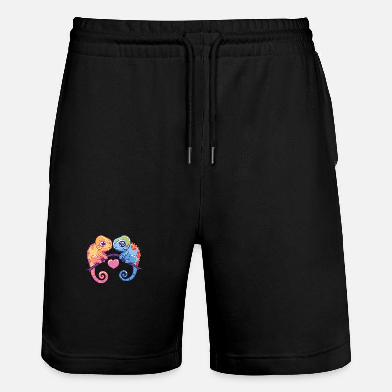 Couple Caméléon Amour La Saint-Valentin - Short de jogging bio TRAINER Stanley/Stella unisexe - noir
