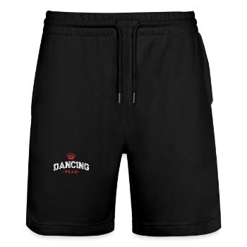 Dancing Team - Stanley/Stella Trainer Unisex Organic Jogging Shorts - black - Front - Nik (191cm) & Marisol (170cm)