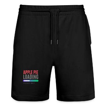 dessert sucré aux pommes - Short de jogging bio TRAINER Stanley/Stella unisexe - noir - Devant - Nik (191cm) & Marisol (170cm)