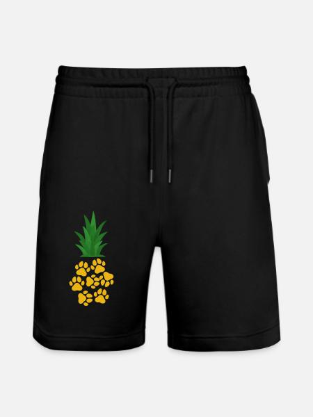 Pineapple Paw - Stanley/Stella Trainer Unisex Organic Jogging Shorts - black