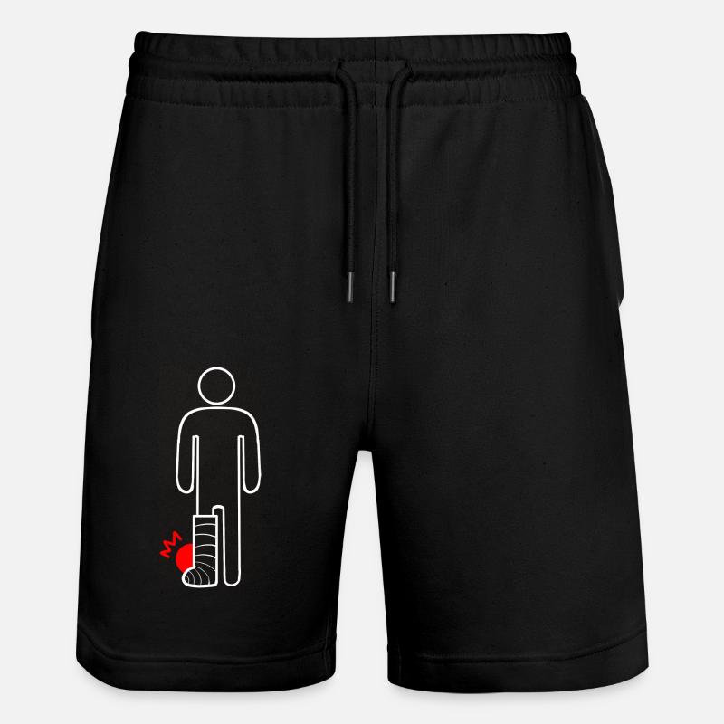 Gebrochenes Bein - Stanley/Stella Unisex Bio Joggingshorts Trainer  - Schwarz