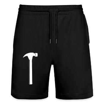 Marteau à outils - Short de jogging bio TRAINER Stanley/Stella unisexe - noir - Devant - Nik (191cm) & Marisol (170cm)