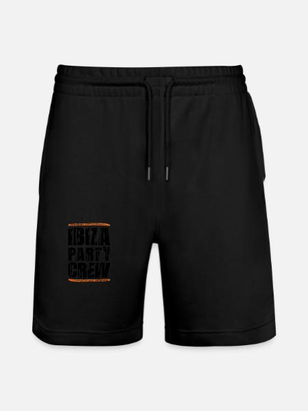 Ibiza Party Crew - Stanley/Stella Trainer Unisex Organic Jogging Shorts - black