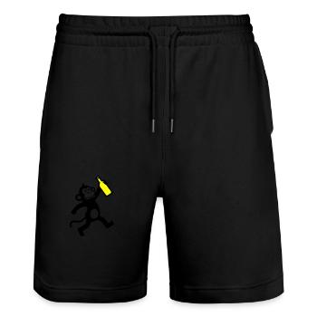 Fête de la bière de singe - Short de jogging bio TRAINER Stanley/Stella unisexe - noir - Devant - Nik (191cm) & Marisol (170cm)