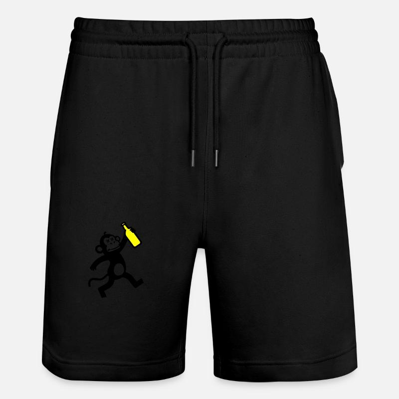 Affe Bier Party - Stanley/Stella Unisex Bio Joggingshorts Trainer - Schwarz