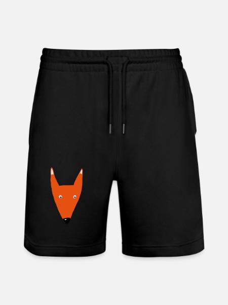 Fox head mam - Stanley/Stella Trainer Unisex Organic Jogging Shorts - black