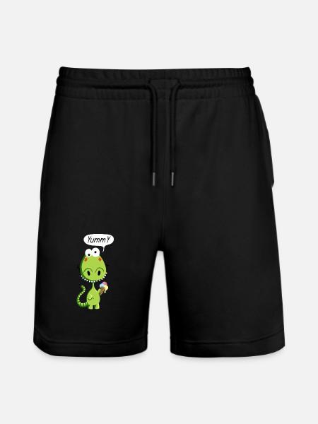 Yummy Drache - Stanley/Stella Unisex Bio Joggingshorts Trainer  - Schwarz