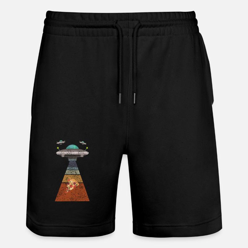 Pizza Ufo - Stanley/Stella Unisex Bio Joggingshorts Trainer  - Schwarz