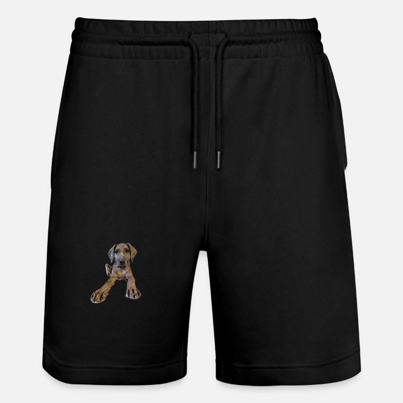 Chiot chien au regard curieux - Short de jogging bio TRAINER Stanley/Stella unisexe - noir