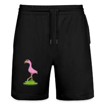 Flamingo Sonnenbrille - Stanley/Stella Unisex Bio Joggingshorts Trainer  - Schwarz - Vorne - Nik (191cm) & Marisol (170cm)
