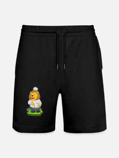 Lion Cooking Bowl Cooking - Stanley/Stella Trainer Unisex Organic Jogging Shorts - black