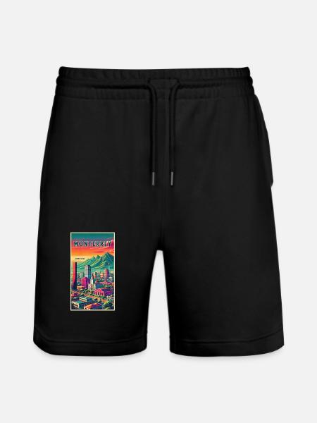 Monterrey Mexico Retro Design - Stanley/Stella Trainer Unisex Organic Jogging Shorts - black
