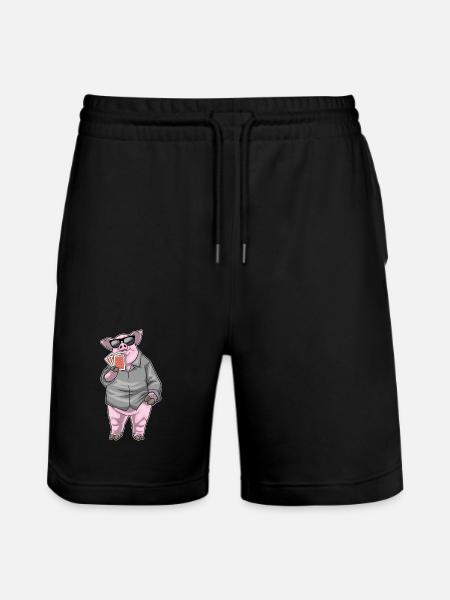 Pig Poker Poker Cards - Stanley/Stella Trainer Unisex Organic Jogging Shorts - black