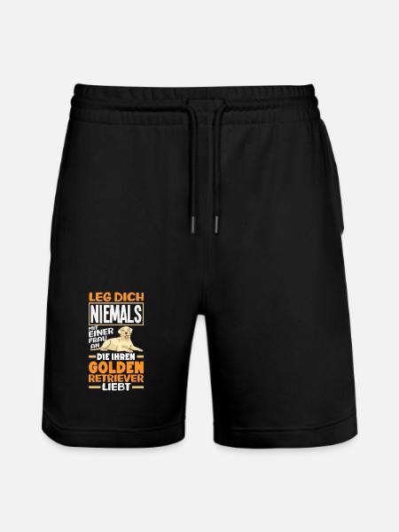 Golden Retriever Owner Owner Gift - Stanley/Stella Trainer Unisex Organic Jogging Shorts - black