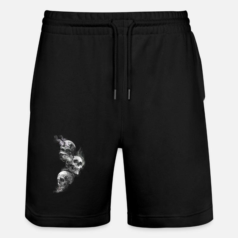 Schädel - Stanley/Stella Unisex Bio Joggingshorts Trainer  - Schwarz