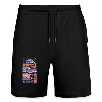 Into The New Year Cruise 2026 Erfahrung - Stanley/Stella Unisex Bio Joggingshorts Trainer  - Schwarz - Vorne - Nik (191cm) & Marisol (170cm)