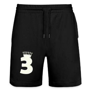 3_krone - Short de jogging bio TRAINER Stanley/Stella unisexe - noir - Devant - Nik (191cm) & Marisol (170cm)