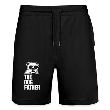 Bouledogue Le Chien Père Chien Propriétaire de Chien Propriétaire - Short de jogging bio TRAINER Stanley/Stella unisexe - noir - Devant - Nik (191cm) & Marisol (170cm)