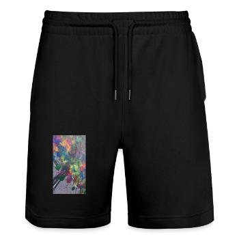 goutte - Short de jogging bio TRAINER Stanley/Stella unisexe - noir - Devant - Nik (191cm) & Marisol (170cm)