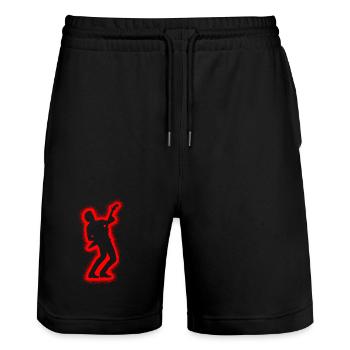 Guitarist Men's Kids Boys Guitar - Stanley/Stella Trainer Unisex Organic Jogging Shorts - black - Front - Nik (191cm) & Marisol (170cm)