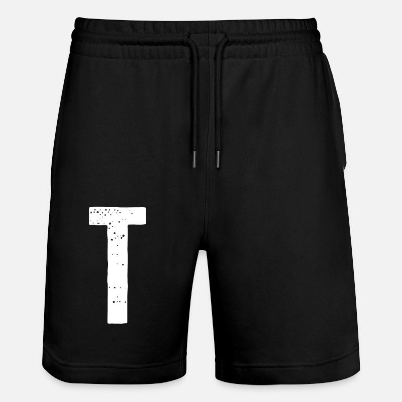 Lettre T - Short de jogging bio TRAINER Stanley/Stella unisexe - noir