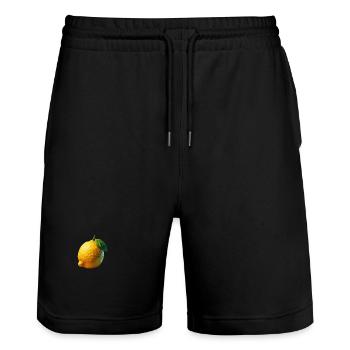 Polygone citron - Short de jogging bio TRAINER Stanley/Stella unisexe - noir - Devant - Nik (191cm) & Marisol (170cm)