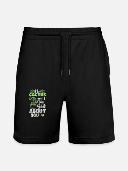 Cactus Water Hug - Stanley/Stella Trainer Unisex Organic Jogging Shorts - black