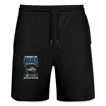 Pêcheur Pêcheur Hameçon Eau - Short de jogging bio TRAINER Stanley/Stella unisexe - noir - Devant - Nik (191cm) & Marisol (170cm)