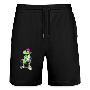Scooter Roller - Stanley/Stella Unisex Bio Joggingshorts Trainer  - Schwarz - Vorne - Nik (191cm) & Marisol (170cm)