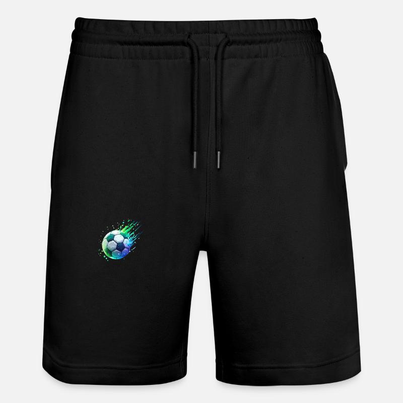 Fußball - Stanley/Stella Unisex Bio Joggingshorts Trainer  - Schwarz