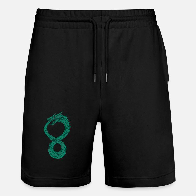 Dragon infini vert - Short de jogging bio TRAINER Stanley/Stella unisexe - noir