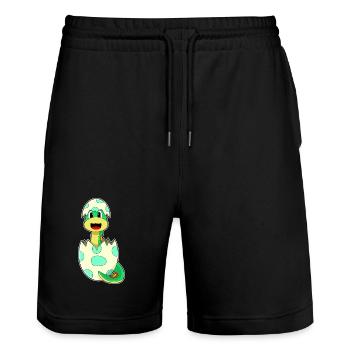 Œuf de serpent - Short de jogging bio TRAINER Stanley/Stella unisexe - noir - Devant - Nik (191cm) & Marisol (170cm)