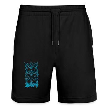 Dualité III - Short de jogging bio TRAINER Stanley/Stella unisexe - noir - Devant - Nik (191cm) & Marisol (170cm)