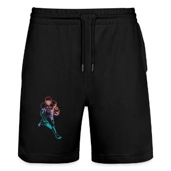 Footballeur - Short de jogging bio TRAINER Stanley/Stella unisexe - noir - Devant - Nik (191cm) & Marisol (170cm)