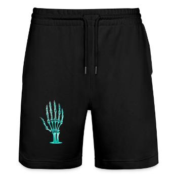 Halloween Skeleton Hand - Stanley/Stella Trainer Unisex Organic Jogging Shorts - black - Front - Nik (191cm) & Marisol (170cm)
