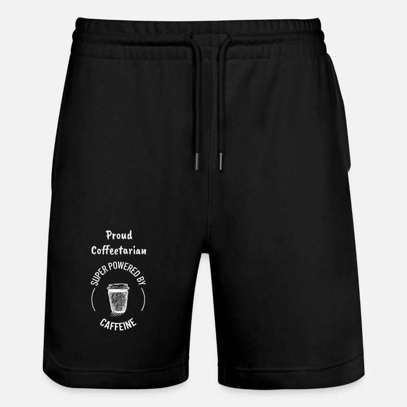 Insigne circulaire Proud Coffeetarian - Short de jogging bio TRAINER Stanley/Stella unisexe - noir
