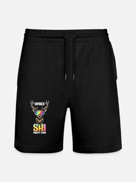 Après Ski Party Team Hirsch Schnee Skifahren Ski - Stanley/Stella Unisex Bio Joggingshorts Trainer  - Schwarz