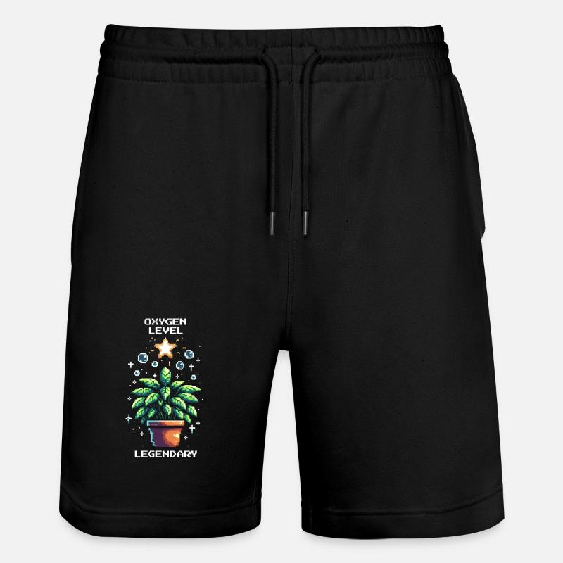 Oxygen Level Legendary | Pflanzenpower Gaming - Stanley/Stella Unisex Bio Joggingshorts Trainer  - Schwarz