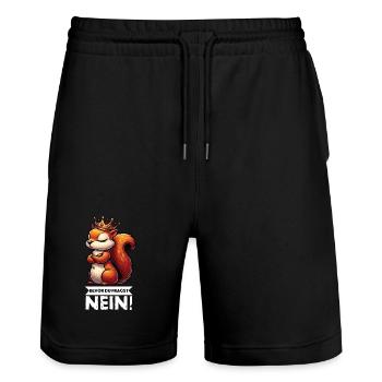 Before You Ask Squirrel Squirrel Rodents - Stanley/Stella Trainer Unisex Organic Jogging Shorts - black - Front - Nik (191cm) & Marisol (170cm)