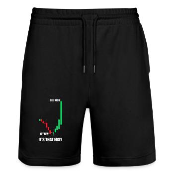 Acheter bas vendre cher Marché boursier Trader en bourse - Short de jogging bio TRAINER Stanley/Stella unisexe - noir - Devant - Nik (191cm) & Marisol (170cm)
