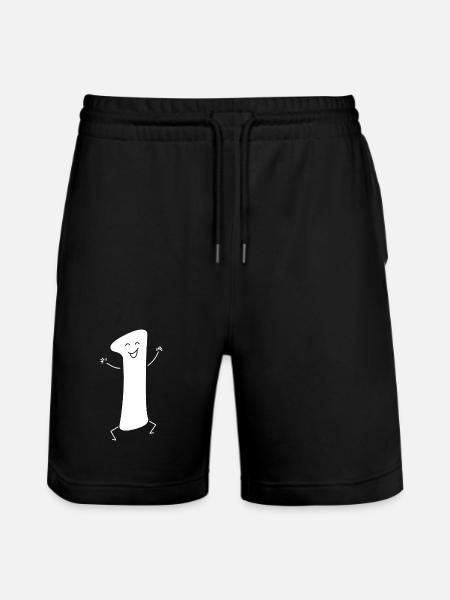 Drôle : Minimal Numéral 1 | Première - Short de jogging bio TRAINER Stanley/Stella unisexe - noir